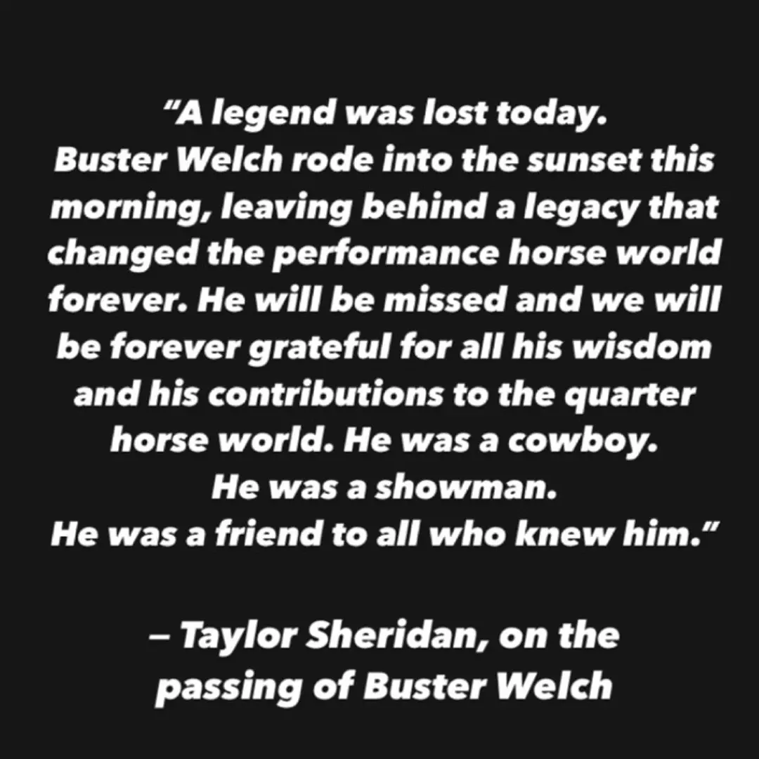 Yellowstone' Cowboy Buster Welch Dies